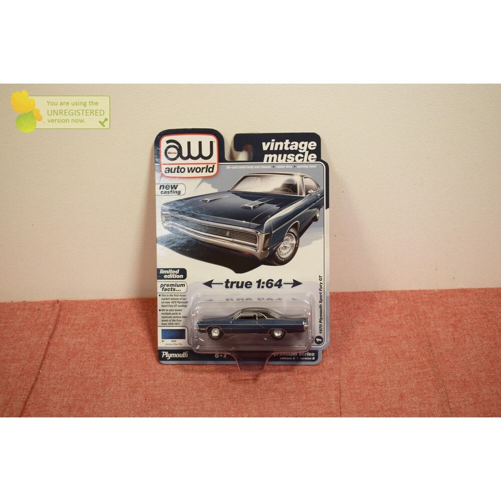 Auto World 1970 Plymouth Sport Fury GT 1:64 Diecast